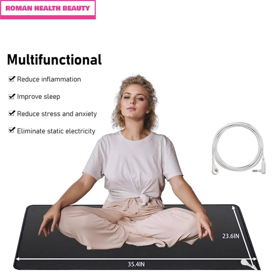 Grounding Mat 90×60 cm — Earthing Pad with Cable