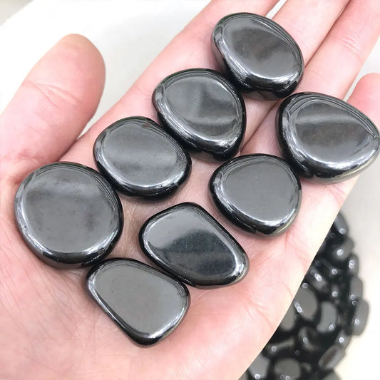 Polished Hematite & Quartz Stones – Energy & Calm