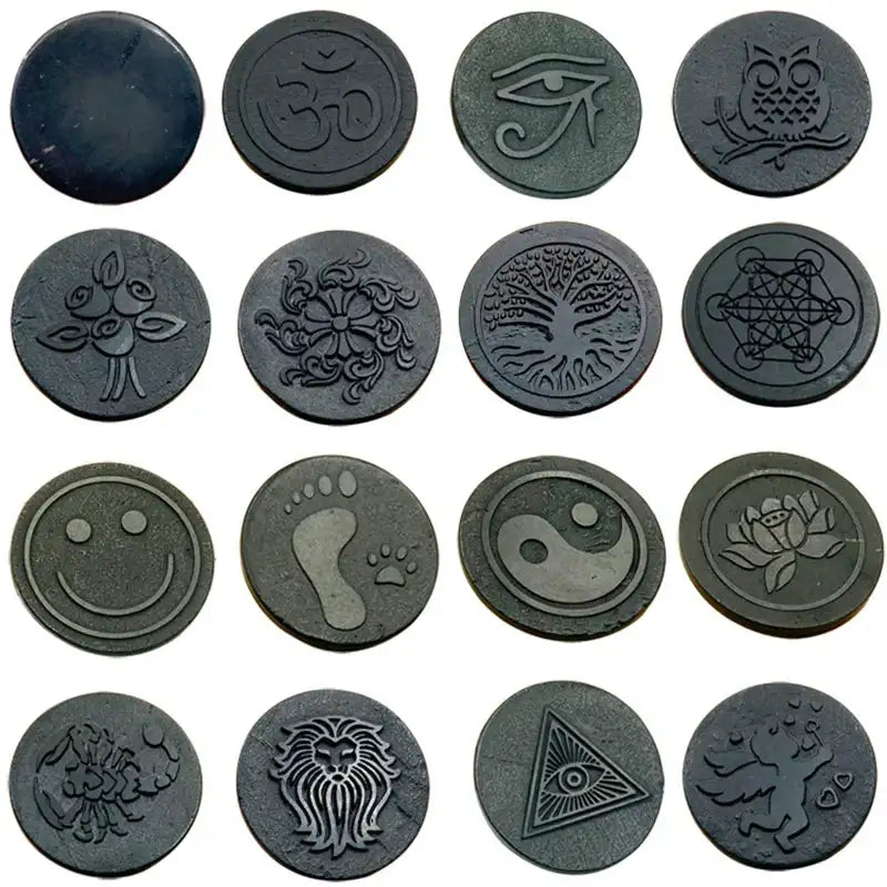 Shungite Anti-Radiation Phone Stickers – EMF Protection Plates from Russia