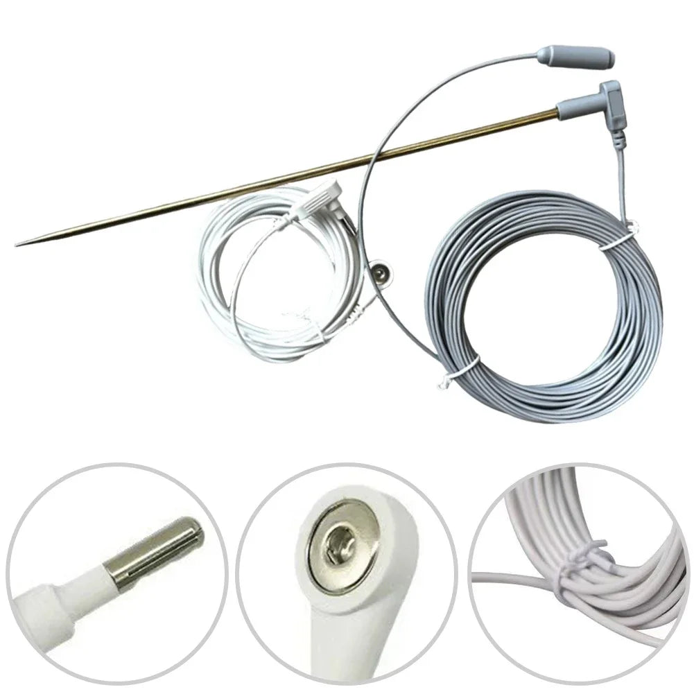 Copper Grounding Rod Kit — 30 cm (12") with 2 Cords