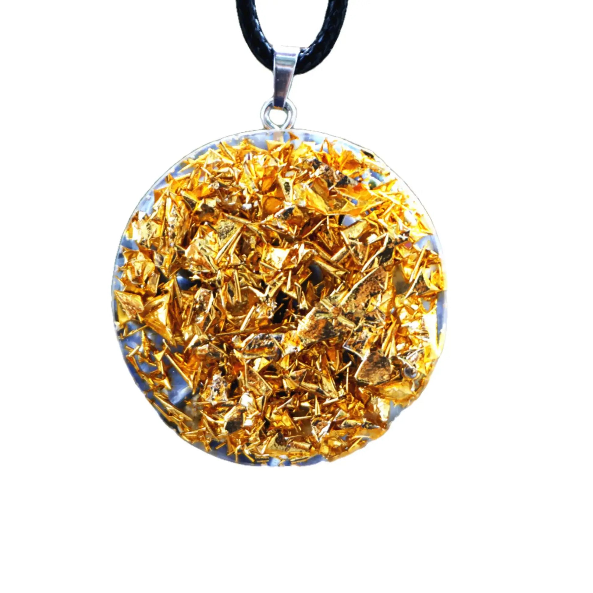 Orgonite Flower of Life Necklace – Sodalite Stone EMF Protection Jewelry