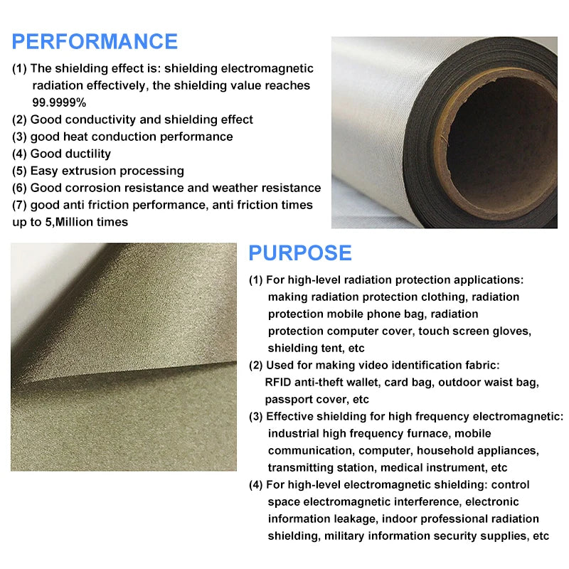 Faraday Shield Fabric  — RF/EMI & Wi-Fi Blocking | Heal by Nature Shop