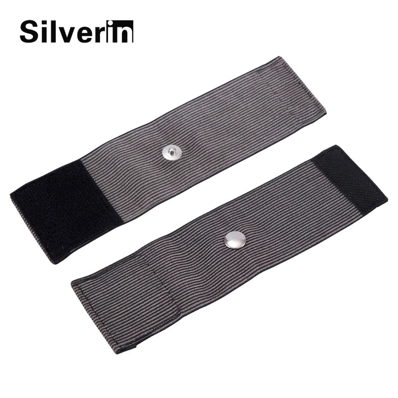 Silver-Fiber Grounding Wrist Band — Conductive Therapy Strap