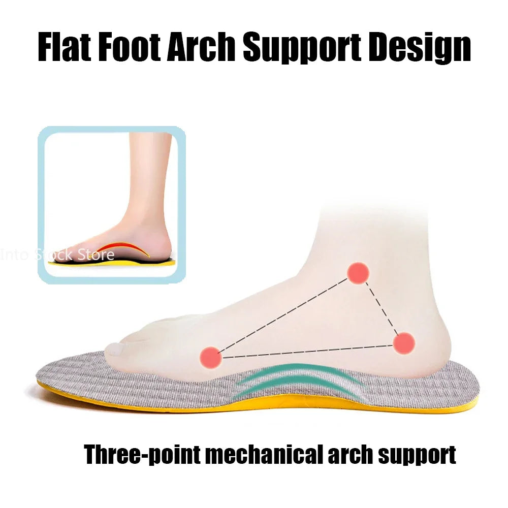 Insole with flat foot arch support design on a white background
