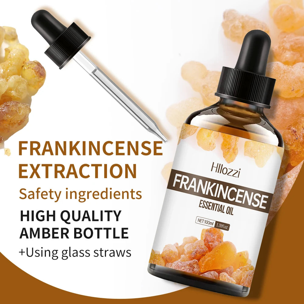 30ml/60ml/100ml plant extract frankincense body care essential oil lasting light fragrance suitable for face, hair, skin, body