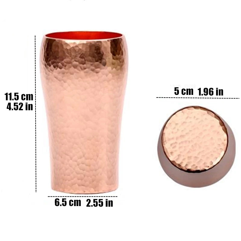 Handcrafted Hammered Copper Mug — 250 ml