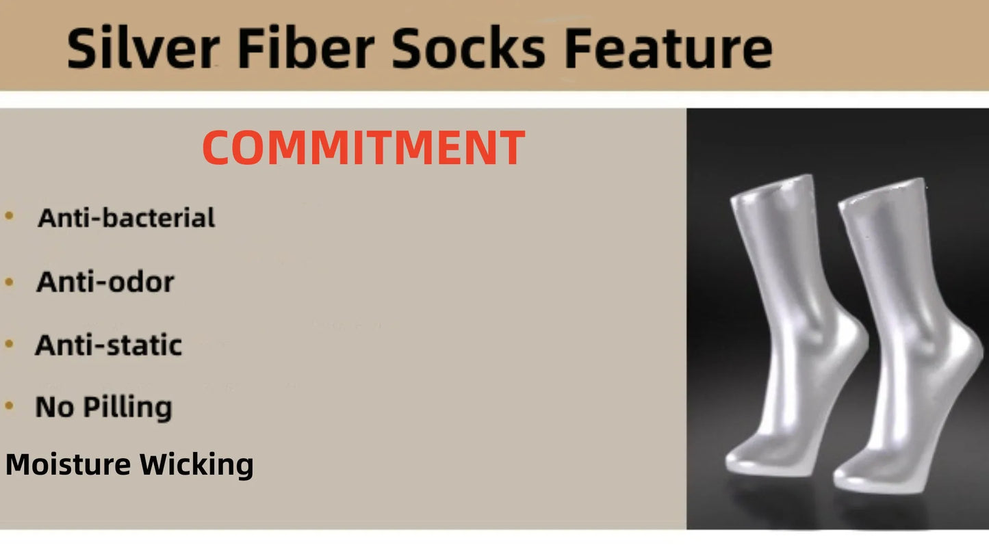 25% Silver Conductive Grounding Socks — Quarter Length (6-Pair Pack)