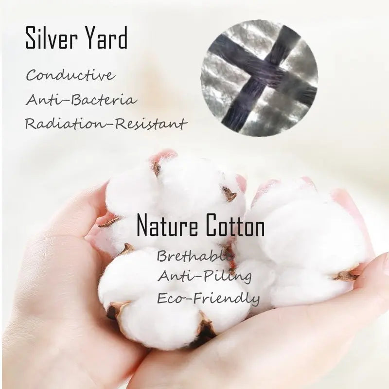 Grounding Pillowcase — Cotton with Silver Fiber + Cord (1pc)