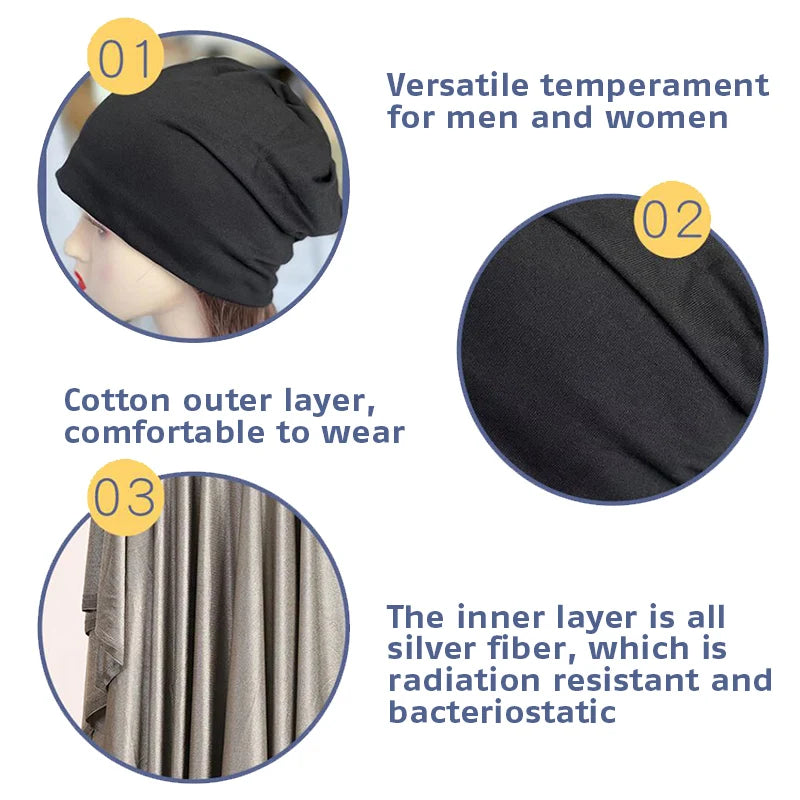 Silver Fiber RF/EMF Shielding Beanie — Unisex