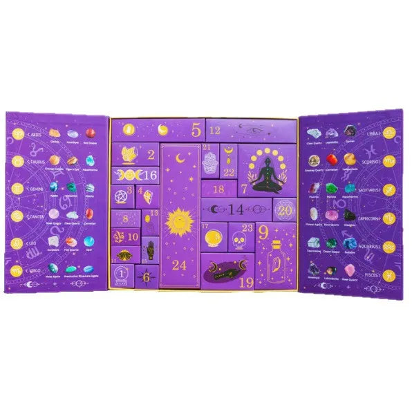 Halloween Crystal Surprise Calendar — 24-Day Reiki Stone Gift Set