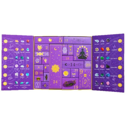 Halloween Crystal Surprise Calendar — 24-Day Reiki Stone Gift Set