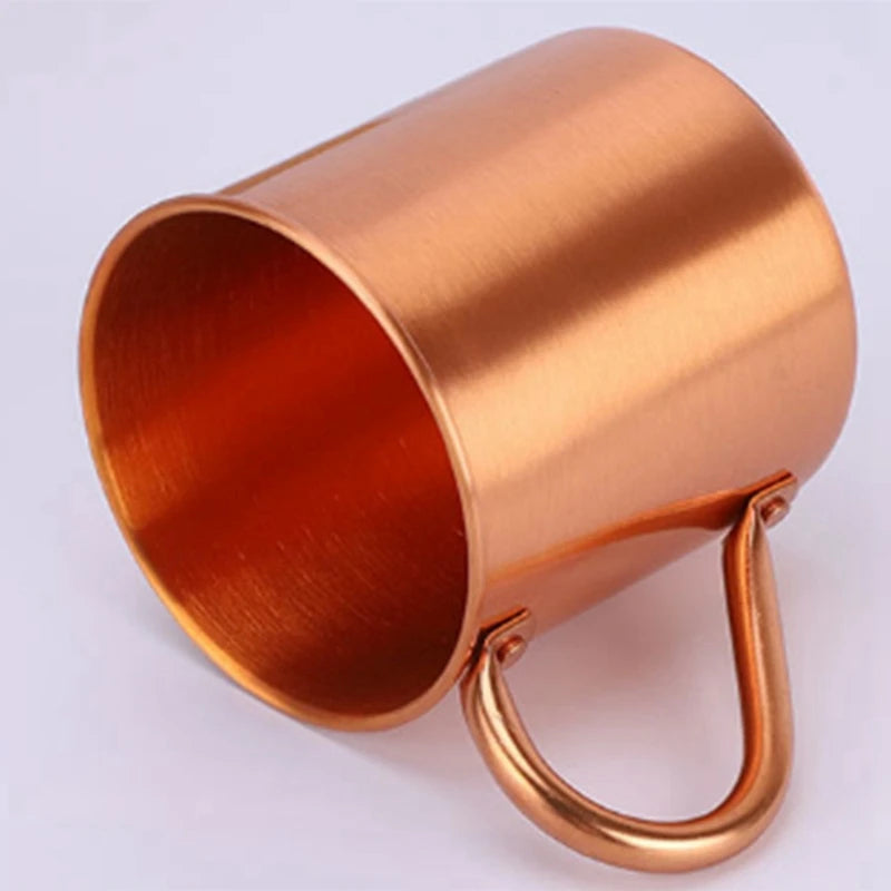 Copper mug on a white background