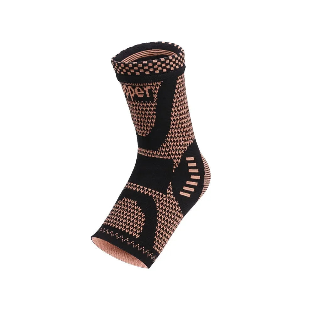 Copper-Infused Ankle Compression Sleeve — Support Brace (1-Piece)