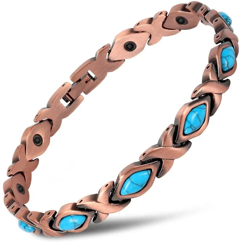 Pure Copper Magnetic Bracelet – Energy Healing Chain Link for Men & Women