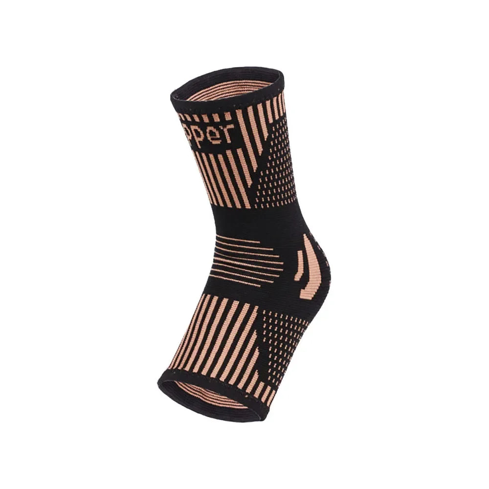 Copper-Infused Ankle Compression Sleeve — Support Brace (1-Piece)
