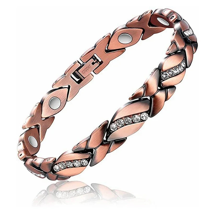 Pure Copper Magnetic Bracelet – Energy Healing Chain Link for Men & Women
