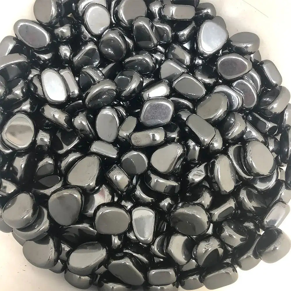 Polished Hematite & Quartz Stones – Energy & Calm
