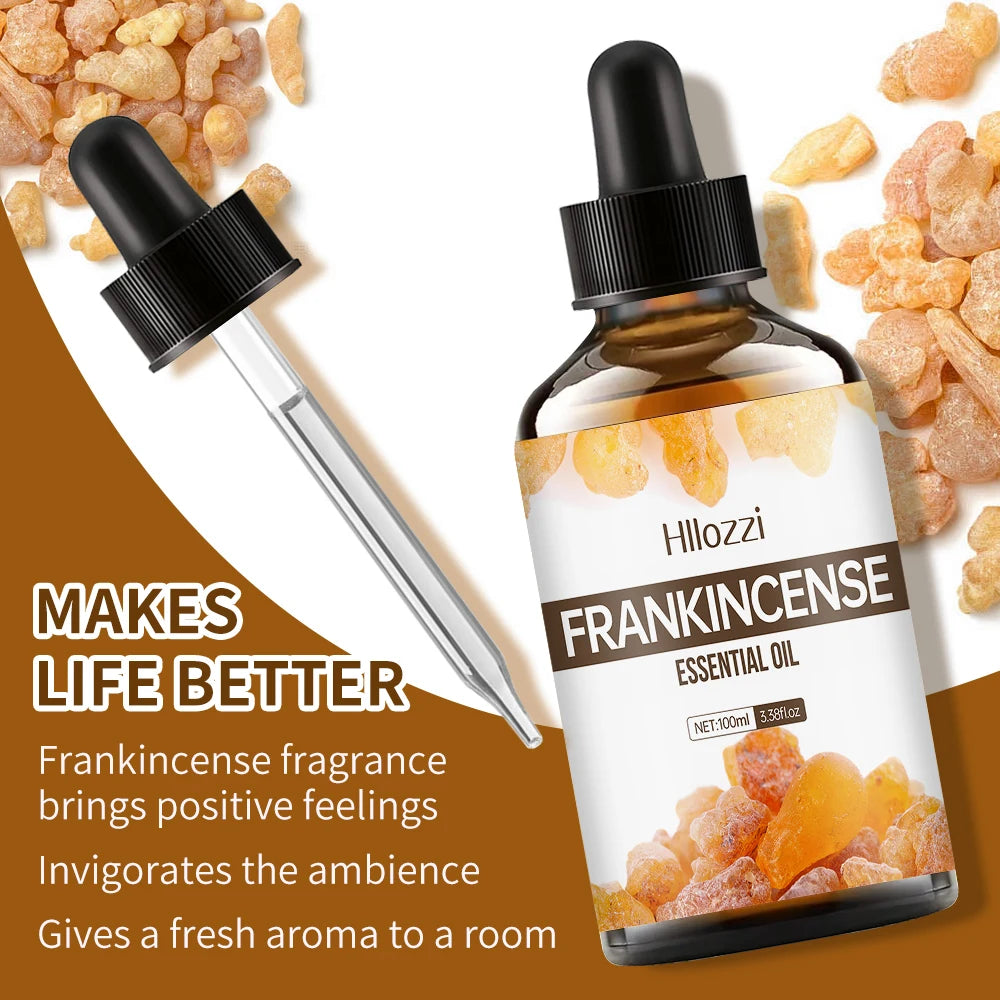 30ml/60ml/100ml plant extract frankincense body care essential oil lasting light fragrance suitable for face, hair, skin, body