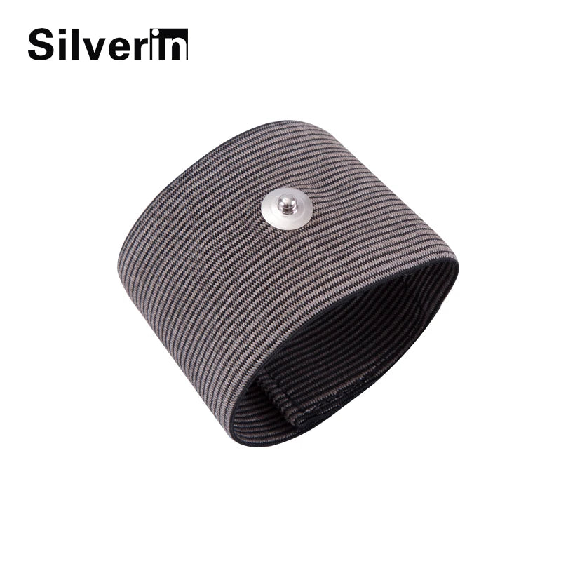 Silver-Fiber Grounding Wrist Band — Conductive Therapy Strap