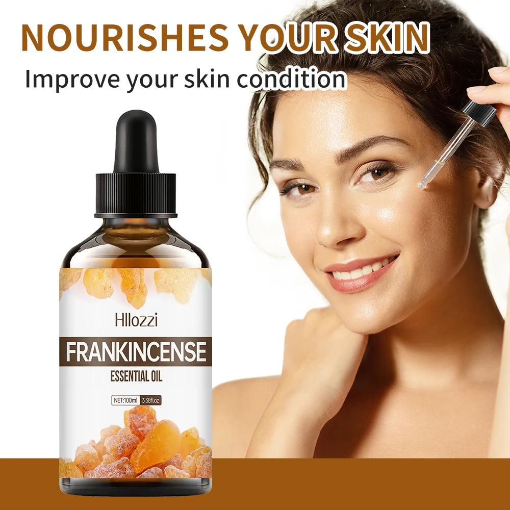 30ml/60ml/100ml plant extract frankincense body care essential oil lasting light fragrance suitable for face, hair, skin, body