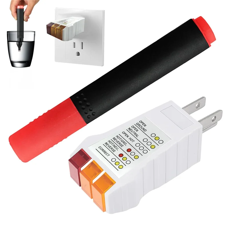 Grounding Tester Kit — Outlet Checker + Conductivity Pen
