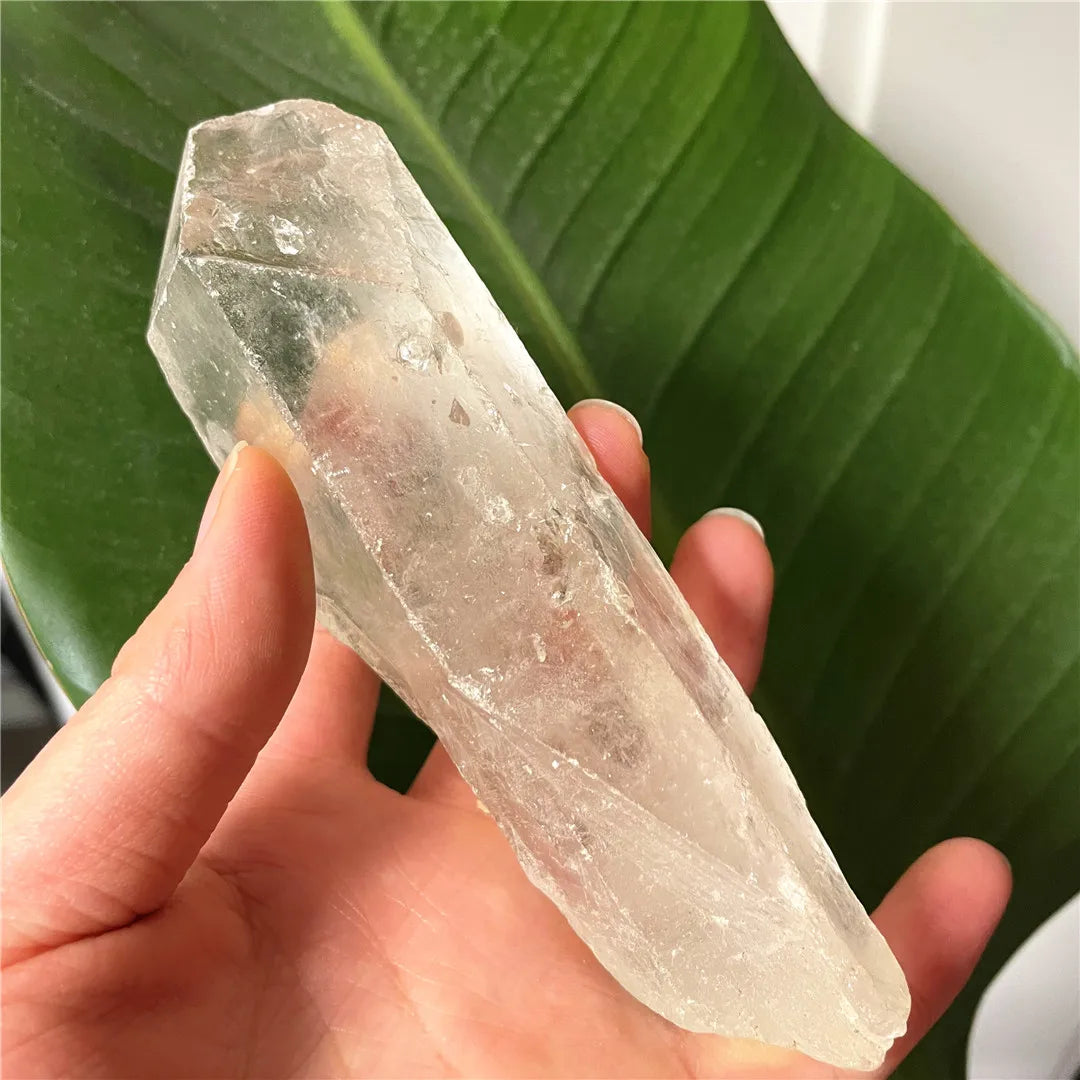 Raw Clear Quartz Wand – Natural Crystal Point for Reiki & Healing Decor